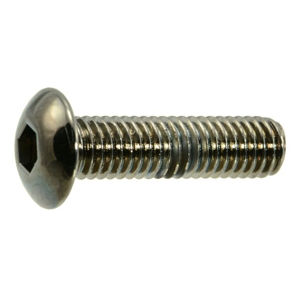 Midwest Fastener #10-32 Socket Head Cap Screw, Black Chrome Plated Steel, 3/4 in Length, 8 PK 33982